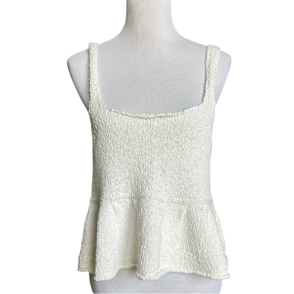 ZARA Knit Peplum Tank Top